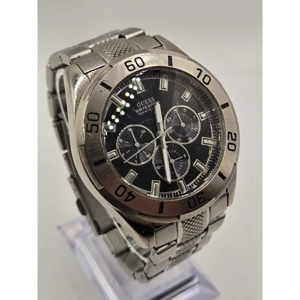 GUESS Waterpro stainless steel men's chronograph watch U12505G1. 6.75